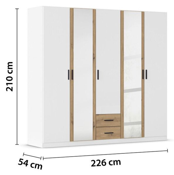 Modern Living Omara Za Oblačila Despina, Bela, Barva Hrasta