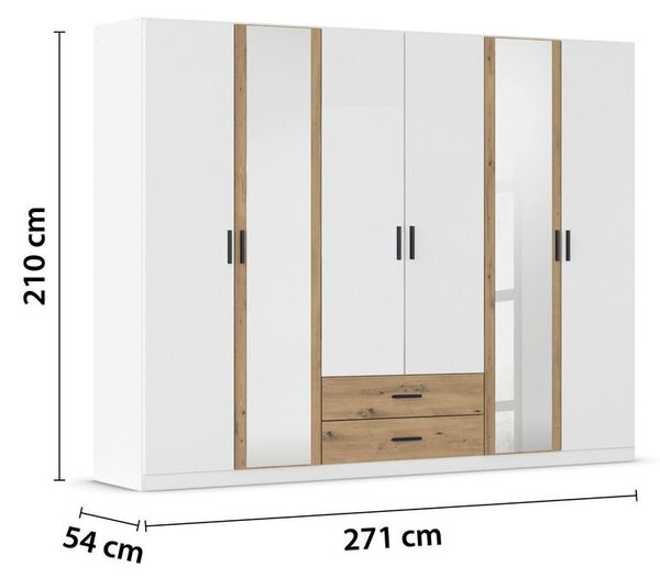 Modern Living Omara Za Oblačila Despina, Bela, Barva Hrasta