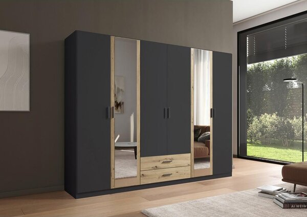 Modern Living Omara Za Oblačila Despina, Temno Siva, Barva Hrasta