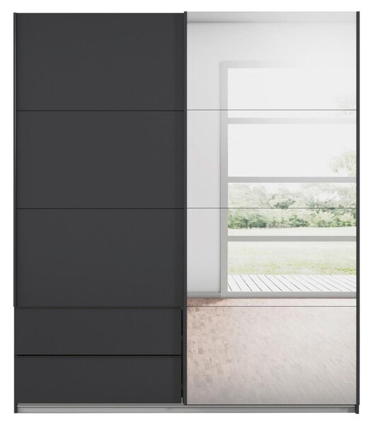 Premium Living Omara Z Drsnimi Vrati Elara, Temno Siva