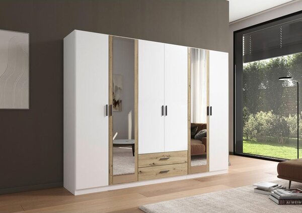 Modern Living Omara Za Oblačila Despina, Bela, Barva Hrasta