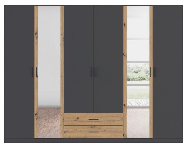 Modern Living Omara Za Oblačila Despina, Temno Siva, Barva Hrasta