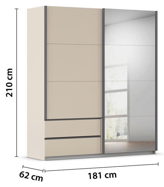 Premium Living Omara Z Drsnimi Vrati Elara, Barva Šampanjca