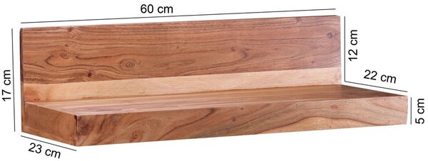 STENSKI REGAL 60/17/23 cm barve akacije