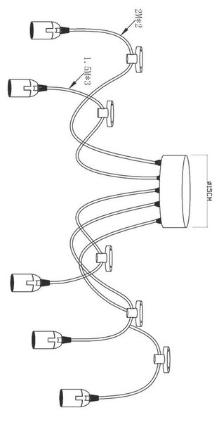 VISEČA SVETILKA 15 cm E27