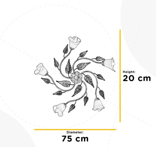 STROPNA SVETILKA 70/70/20 cm