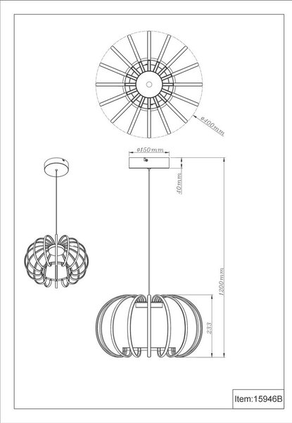 VISEČA LED-SVETILKA RIBBON 3000 K 230 V