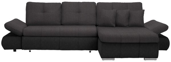 KOTNA SEDEŽNA GARNITURA, tkanina antracit, temno siva