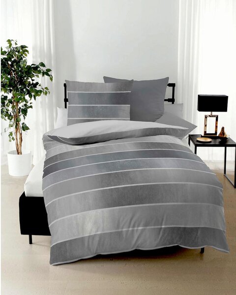 POSTELJNINA TIMELESS 140/200 cm mako saten siva