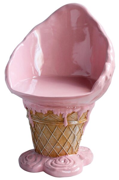 STOL, umetna masa pink, bež