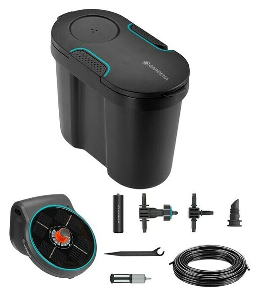 Gardena Set za zalivanje AquaBloom + vodni rezervoar (Na sončno energijo)