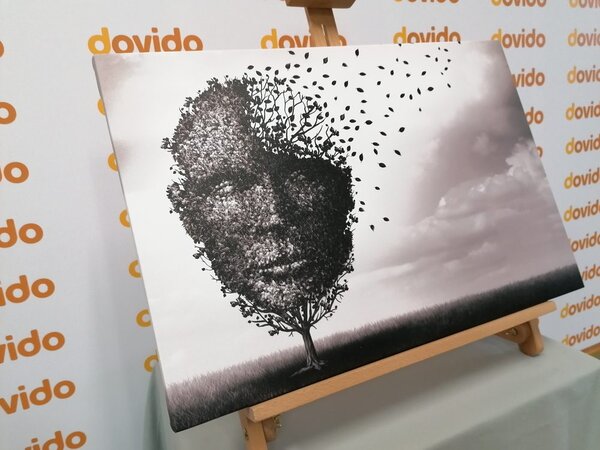 Slika abstrakten obraz v podobi drevesa