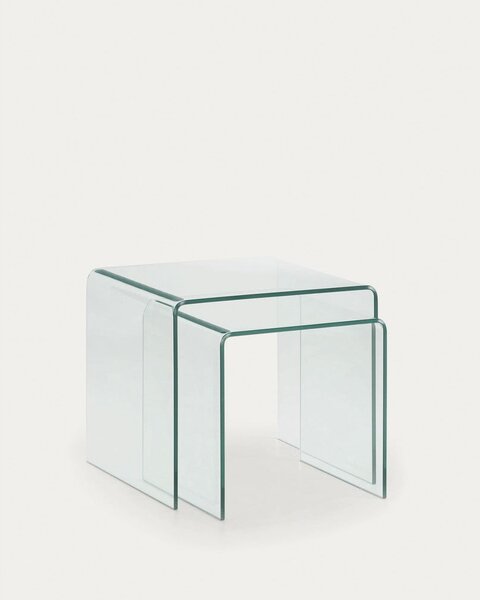 Steklene mizice v kompletu 2 ks 50x50 cm Burano – Kave Home