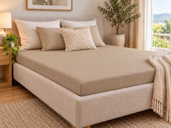 Jersey rjuha EXCLUSIVE cappuccino 90 x 200 cm