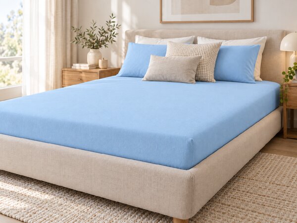 Jersey rjuha EXCLUSIVE ledeno modra 90 x 200 cm
