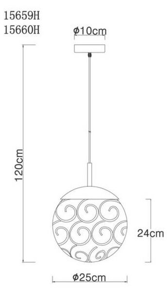 Globo Viseča Svetilka 15659h