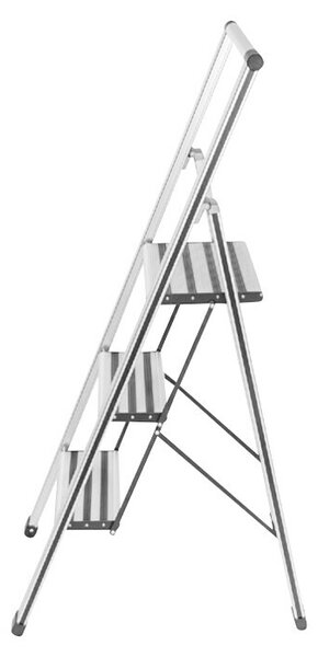 Wenko Zložljiva lestev Design (Število prečk: 3 kos, Nosilnost: 150 kg, Aluminij)