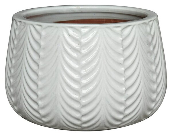 Okrasni lonec Pearl (Bela, Ø x V: 19 x 14 cm)