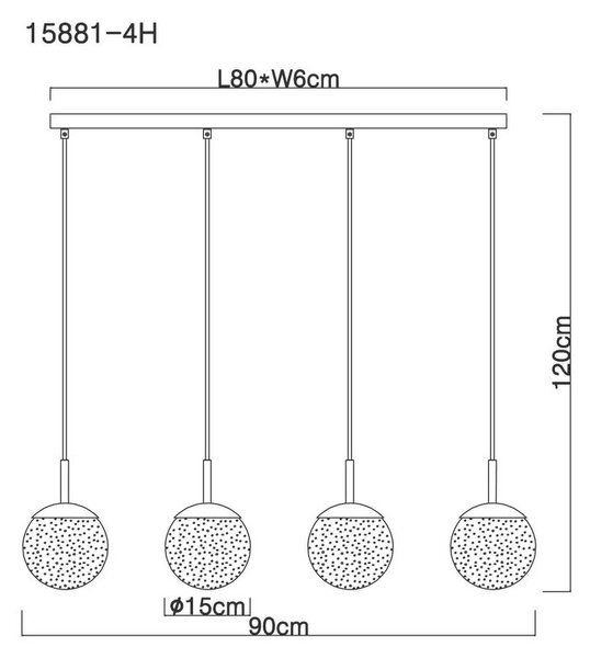 Globo Hängeleuchte Schwarz Max. 9 Watt