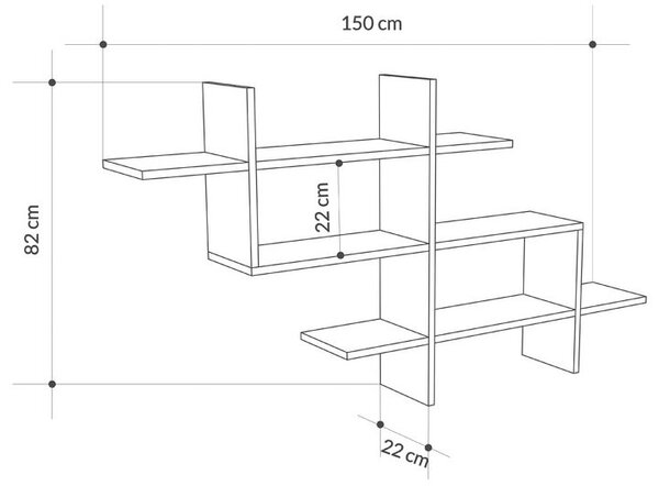 Livetastic Stenska Polica Halic
