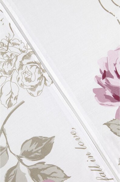 Modern Living Posteljnina Diary Rose, Bela, Motiv Vrtnic