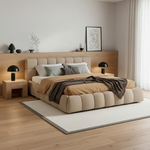 Bessagi Home Oblazinjena Postelja Marija, Rjava, 180x200