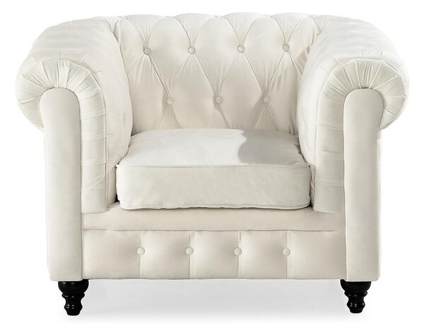 Chesterfield fotelj Manor House B105, Krema, 112x85x75cm, Noge: Les