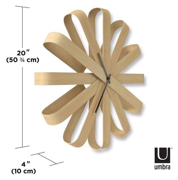 Stenska ura ø 51 cm Ribbonwood – Umbra