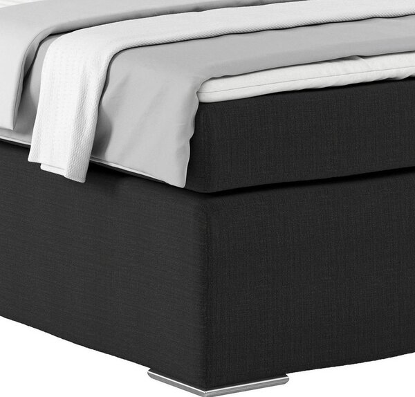 Based Postelja Boxspring Nero -Based-, Črna, 140x200