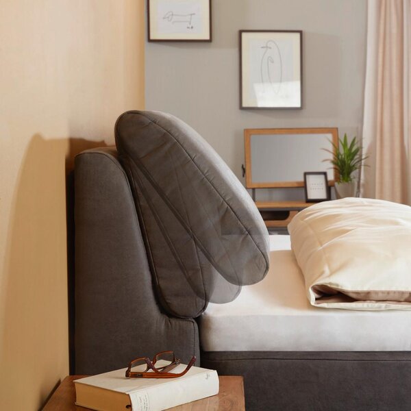 Premium Living Postelja Boxspring Tabea, Siva, 180x200