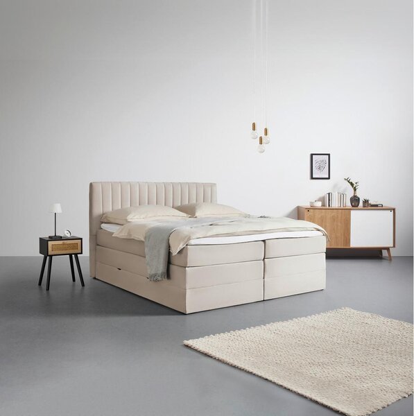 Premium Living Postelja Boxspring Simon, Bež, 180x200