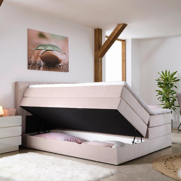 Premium Living Postelja Boxspring Simon, Bež, 180x200