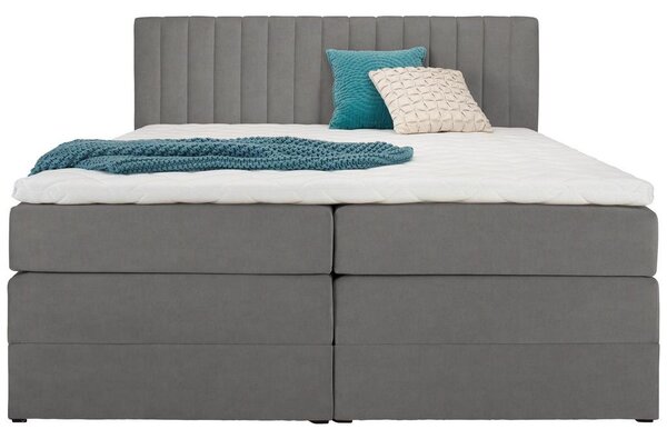 Premium Living Postelja Boxspring Simon Svetlo Siva, 160x200