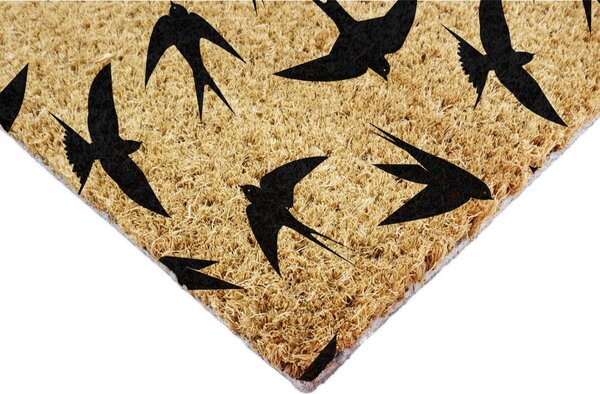 Predpražnik iz kokosovih vlaken 40x60 cm Swallows – Artsy Doormats