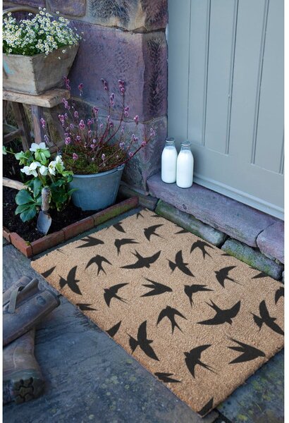 Predpražnik iz kokosovih vlaken 40x60 cm Swallows – Artsy Doormats