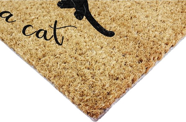 Predpražnik iz kokosovih vlaken 40x60 cm Life Is Better With a Cat – Artsy Doormats