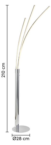 Modern Living Stoječa Led-svetilka Remmer, 210 Cm, 18 W