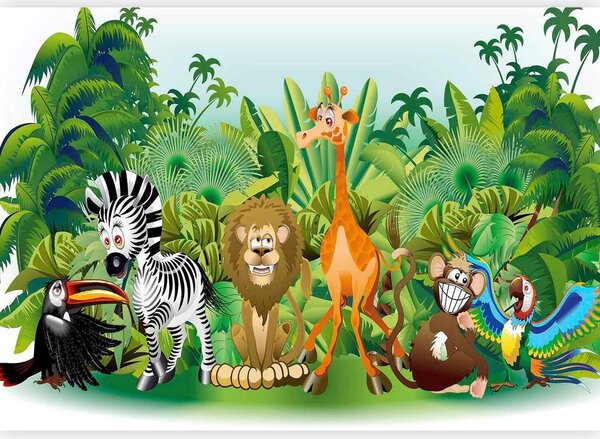 Artgeist Fototapeta Jungle Animals, 150x105cm