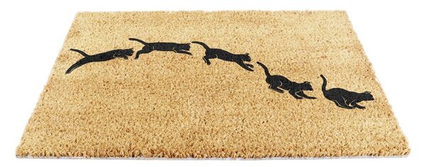 Predpražnik iz kokosovih vlaken 40x60 cm Jumping Cats – Artsy Doormats