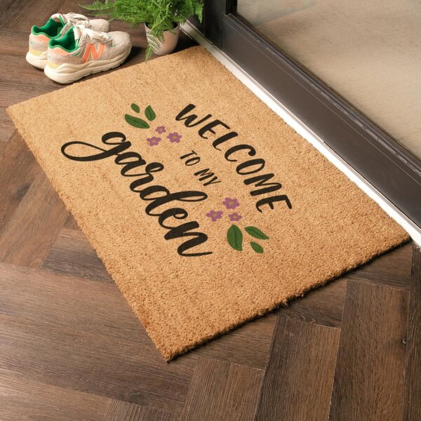 Predpražnik iz kokosovih vlaken 40x60 cm Welcome to My Garden – Artsy Doormats