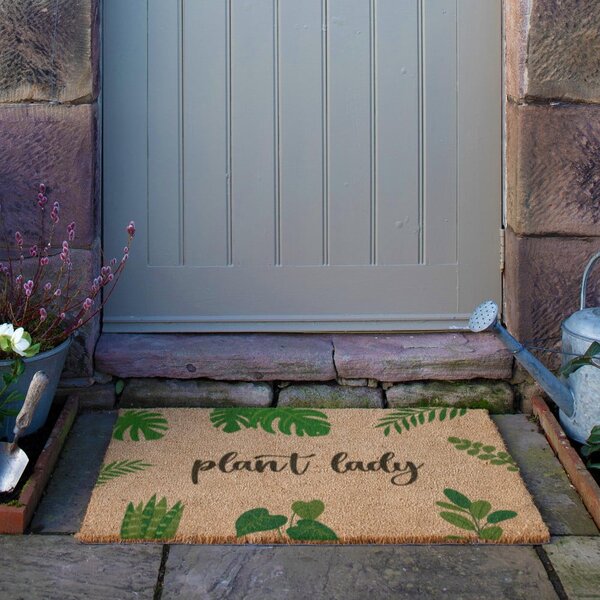 Predpražnik iz kokosovih vlaken 40x60 cm Plant Lady – Artsy Doormats