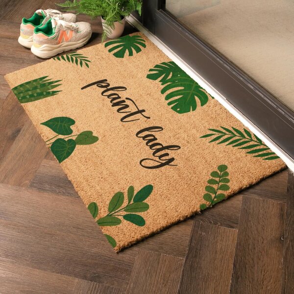 Predpražnik iz kokosovih vlaken 40x60 cm Plant Lady – Artsy Doormats