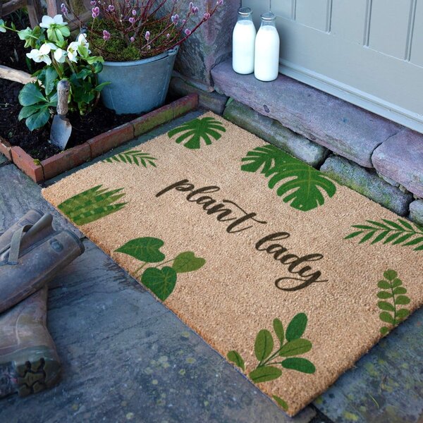 Predpražnik iz kokosovih vlaken 40x60 cm Plant Lady – Artsy Doormats