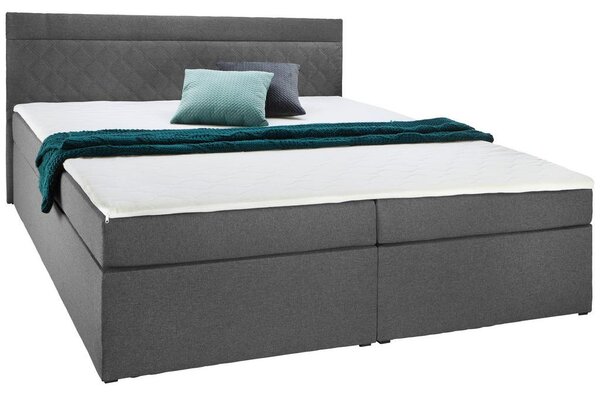 Bessagi Home Postelja Boxspring Rosa, Temno Siva, 180x200