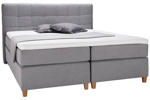 Bessagi Home Postelja Boxspring Jerry, Siva, 180x200