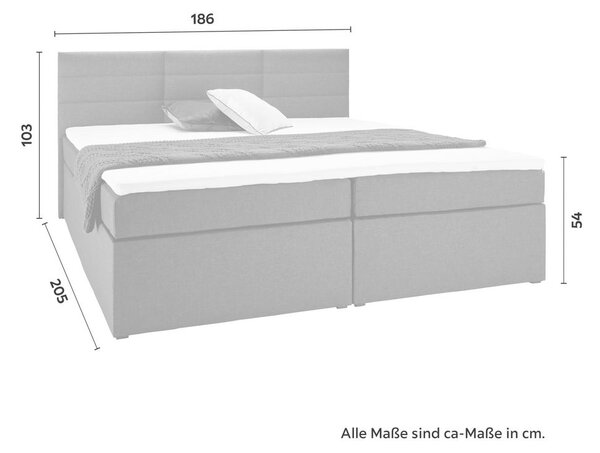 Bessagi Home Postelja Boxspring Lisa, Temno Siva, 180x200