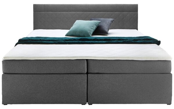 Bessagi Home Postelja Boxspring Rosa, Temno Siva, 180x200