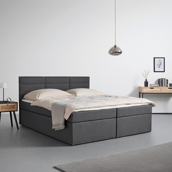 Bessagi Home Postelja Boxspring Lisa, Temno Siva, 180x200