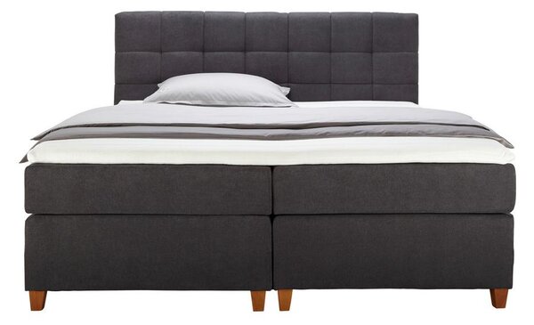 Bessagi Home Postelja Boxspring Jerry, Temno Siva, 180x200