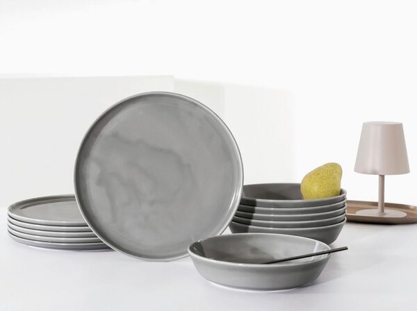 Creatable Jedilni Servis Chef Collection Grey, 12-Delni